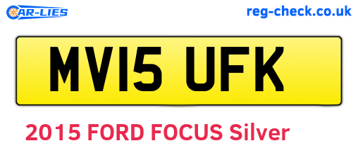 MV15UFK are the vehicle registration plates.