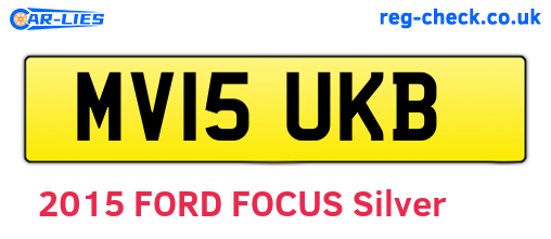 MV15UKB are the vehicle registration plates.