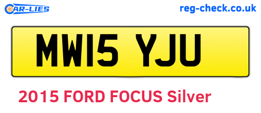 MW15YJU are the vehicle registration plates.