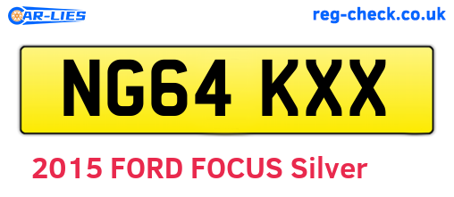 NG64KXX are the vehicle registration plates.