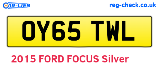 OY65TWL are the vehicle registration plates.