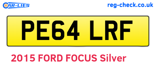PE64LRF are the vehicle registration plates.