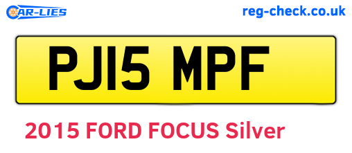 PJ15MPF are the vehicle registration plates.