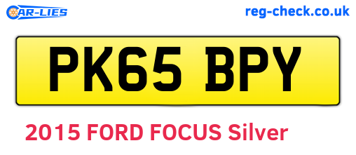 PK65BPY are the vehicle registration plates.