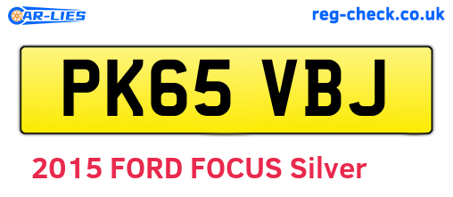 PK65VBJ are the vehicle registration plates.