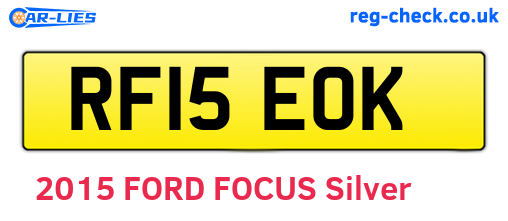 RF15EOK are the vehicle registration plates.