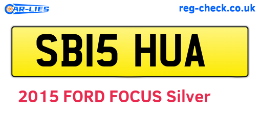 SB15HUA are the vehicle registration plates.