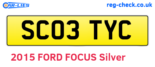 SC03TYC are the vehicle registration plates.