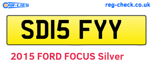 SD15FYY are the vehicle registration plates.