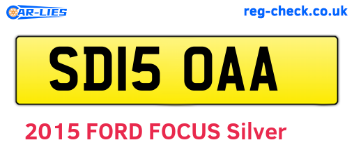 SD15OAA are the vehicle registration plates.
