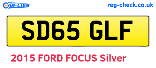 SD65GLF are the vehicle registration plates.
