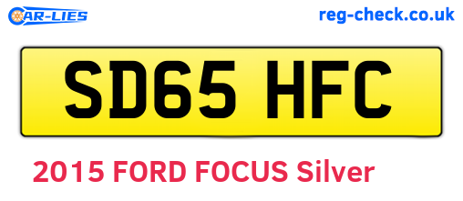 SD65HFC are the vehicle registration plates.
