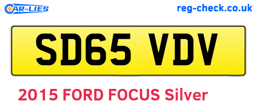 SD65VDV are the vehicle registration plates.