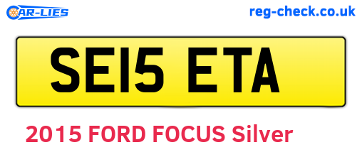SE15ETA are the vehicle registration plates.