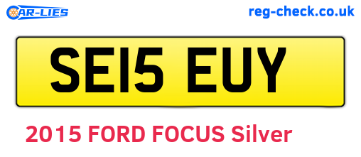 SE15EUY are the vehicle registration plates.