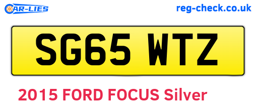 SG65WTZ are the vehicle registration plates.