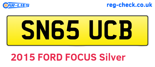 SN65UCB are the vehicle registration plates.