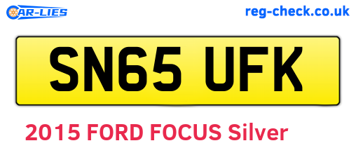 SN65UFK are the vehicle registration plates.