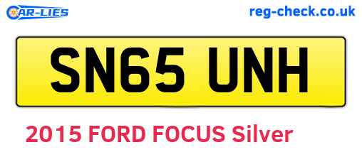 SN65UNH are the vehicle registration plates.