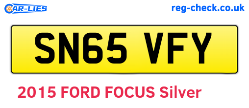 SN65VFY are the vehicle registration plates.