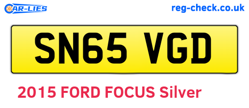 SN65VGD are the vehicle registration plates.