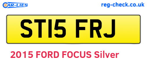ST15FRJ are the vehicle registration plates.
