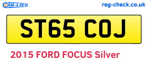 ST65COJ are the vehicle registration plates.