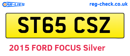 ST65CSZ are the vehicle registration plates.