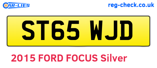 ST65WJD are the vehicle registration plates.
