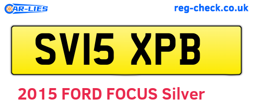SV15XPB are the vehicle registration plates.