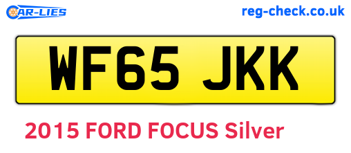 WF65JKK are the vehicle registration plates.