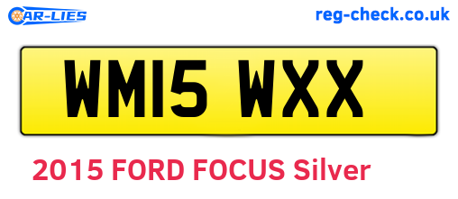 WM15WXX are the vehicle registration plates.