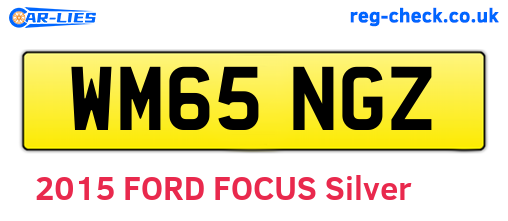 WM65NGZ are the vehicle registration plates.