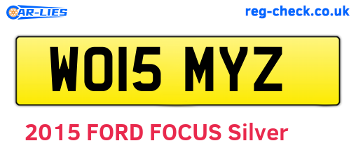 WO15MYZ are the vehicle registration plates.