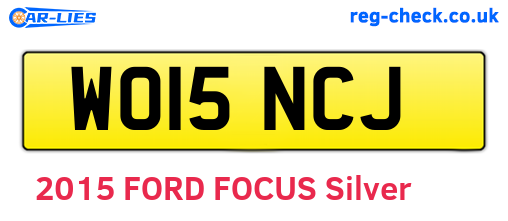 WO15NCJ are the vehicle registration plates.