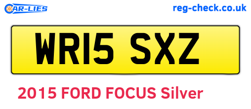 WR15SXZ are the vehicle registration plates.