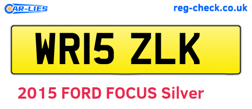 WR15ZLK are the vehicle registration plates.