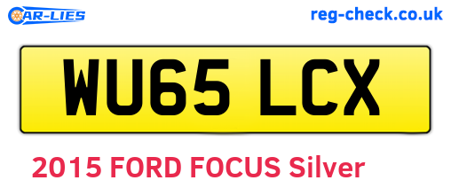 WU65LCX are the vehicle registration plates.