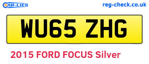 WU65ZHG are the vehicle registration plates.