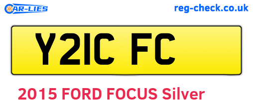 Y21CFC are the vehicle registration plates.