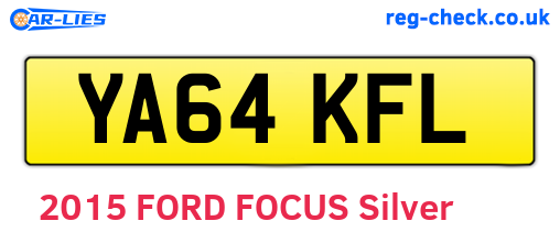 YA64KFL are the vehicle registration plates.