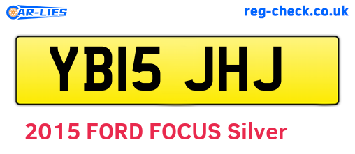 YB15JHJ are the vehicle registration plates.