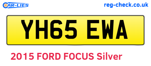 YH65EWA are the vehicle registration plates.