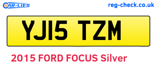 YJ15TZM are the vehicle registration plates.