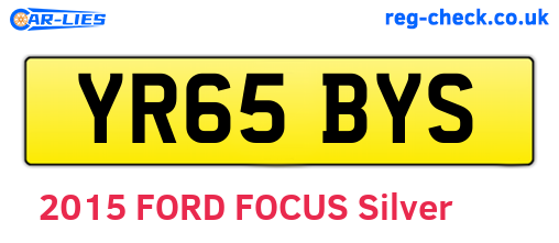 YR65BYS are the vehicle registration plates.