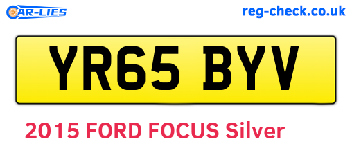 YR65BYV are the vehicle registration plates.