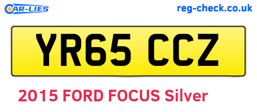 YR65CCZ are the vehicle registration plates.