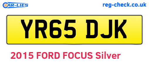 YR65DJK are the vehicle registration plates.