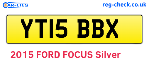 YT15BBX are the vehicle registration plates.