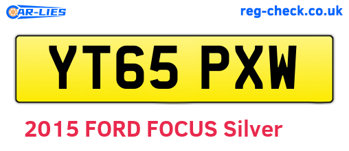 YT65PXW are the vehicle registration plates.